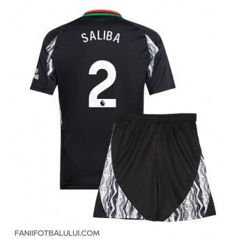 Arsenal William Saliba #2 Echipament de Fotbal Replică 2024-25 Copii Deplasare (+ Șorturi)